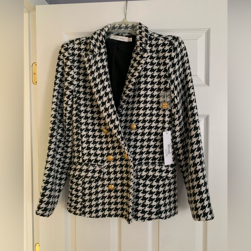 Houndstooth button blazer- slim fit